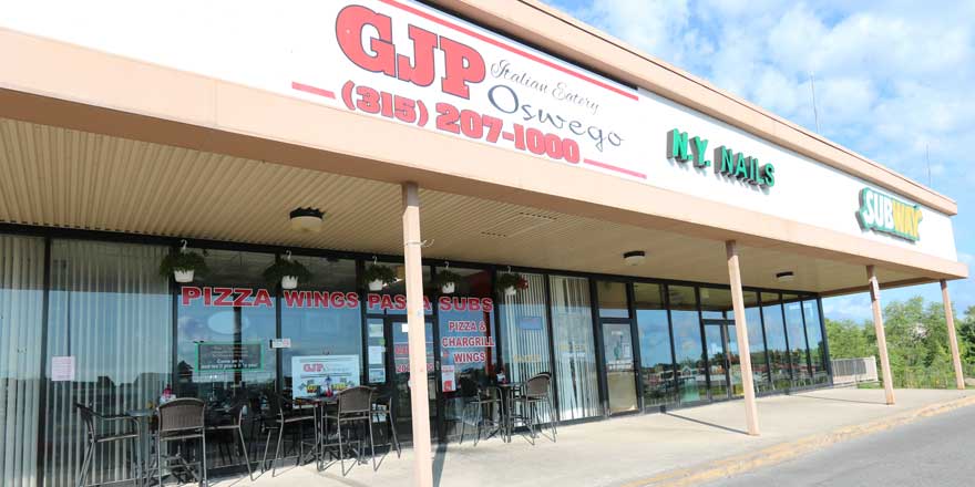 Photo of chicken bacon ranch pizza at GJP Italian Eatery in Oswego, NY.